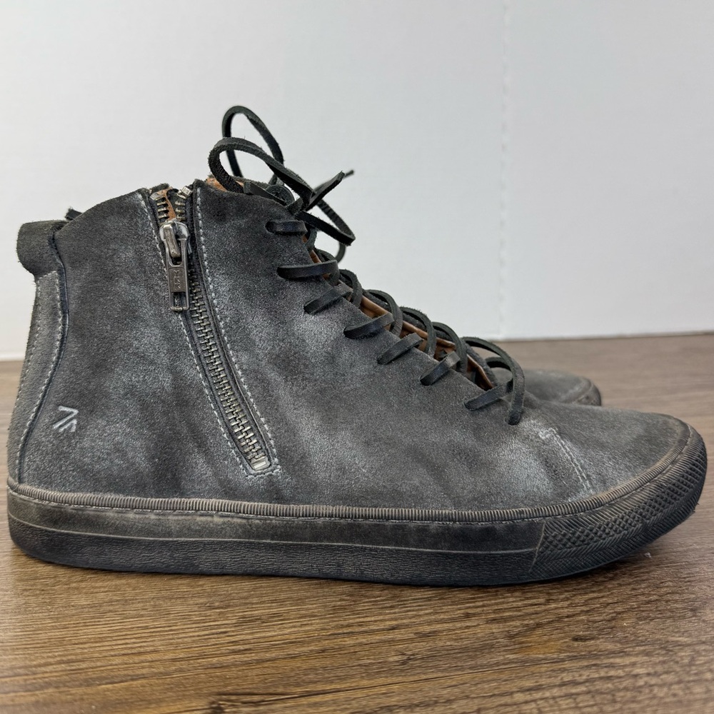 Ricardo Almedia Suede Gray High-Top Bota Sneakers, Zippers, EU sz 38, US - 5.5-6 - Picture 4 of 9
